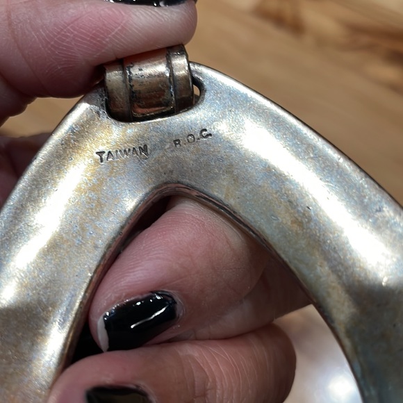 Vintage leather rope braided tie belt brown silver tone details medium large - Picture 6 of 12